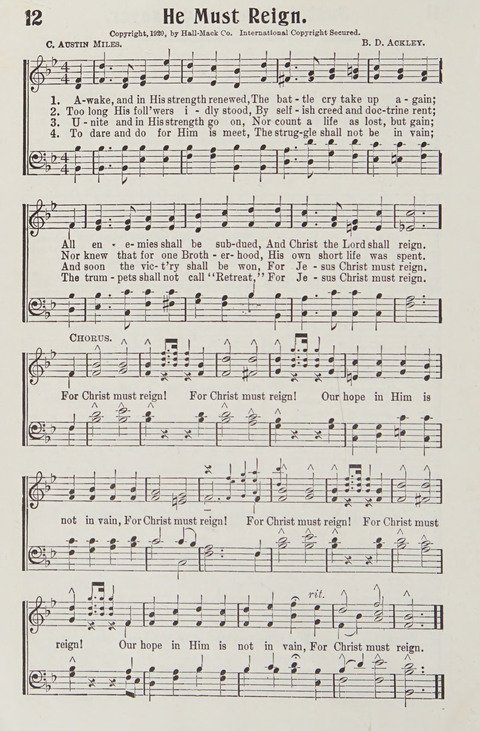 Premier Hymns: Selections for the Church, the Sunday School, young people