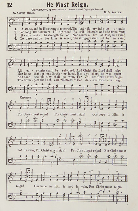 Premier Hymns: Selections for the Church, the Sunday School, young people