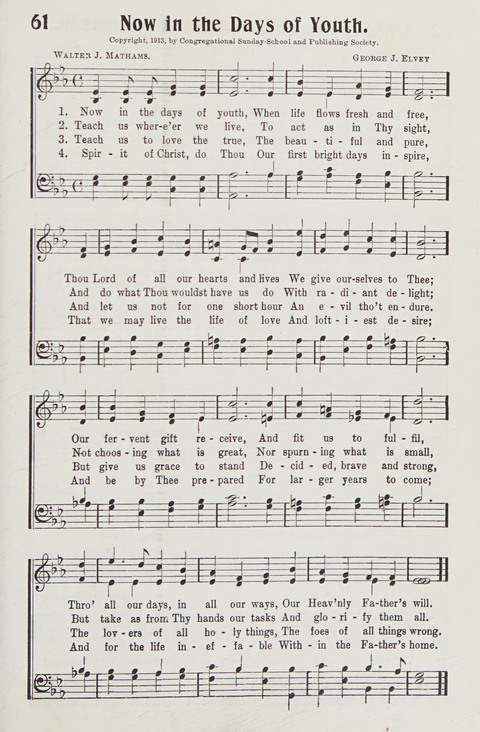 Premier Hymns: Selections for the Church, the Sunday School, young people