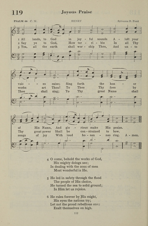 The Psalter Hymnal: The Psalms and Selected Hymns page 112