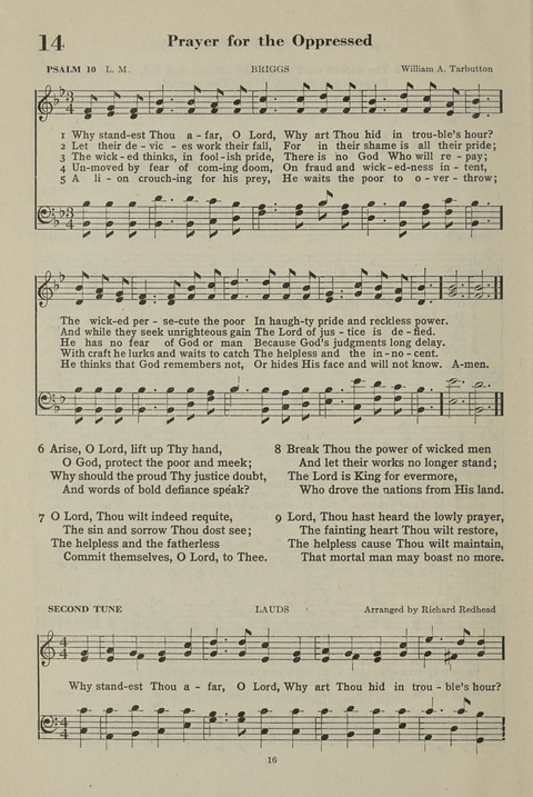 The Psalter Hymnal: The Psalms and Selected Hymns page 16