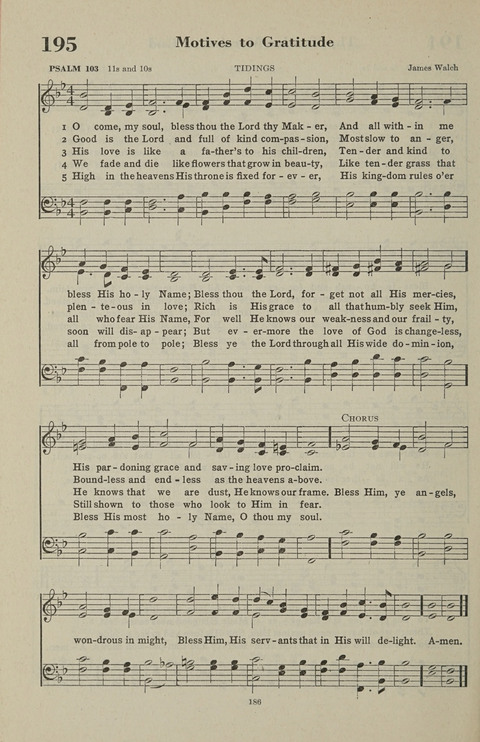 The Psalter Hymnal: The Psalms and Selected Hymns page 186