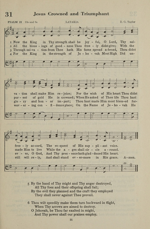 The Psalter Hymnal: The Psalms and Selected Hymns page 31