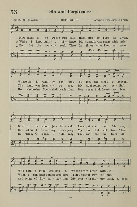 The Psalter Hymnal: The Psalms and Selected Hymns page 52