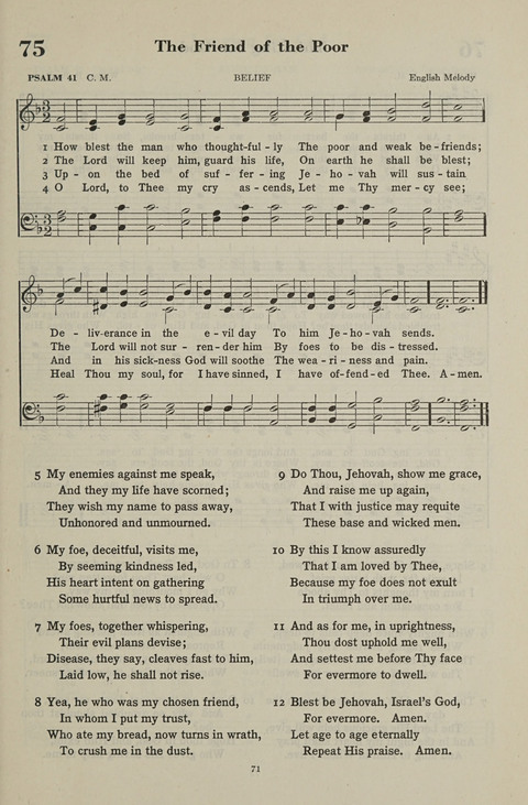 The Psalter Hymnal: The Psalms and Selected Hymns page 71