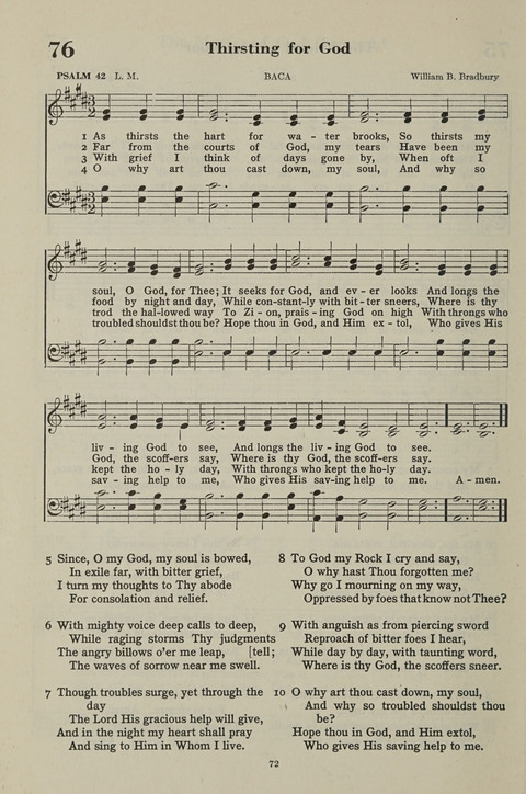The Psalter Hymnal: The Psalms and Selected Hymns page 72