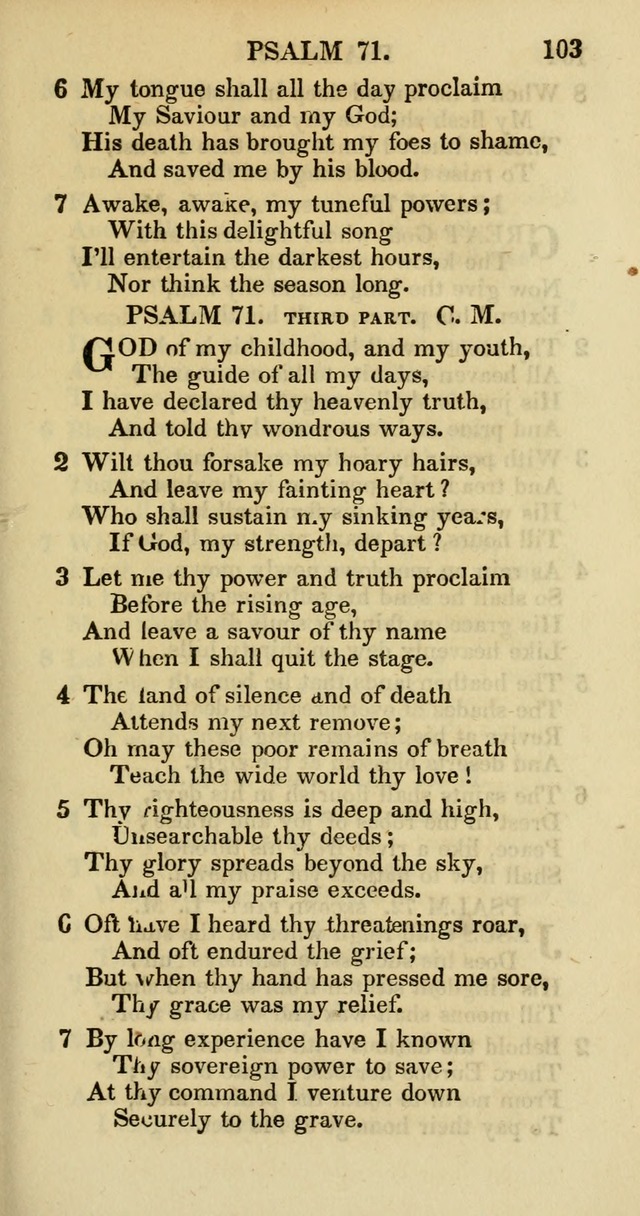 Psalms and Hymns Adapted to Public Worship, and Approved by the General Assembly of the Presbyterian Church in the United States of America page 105