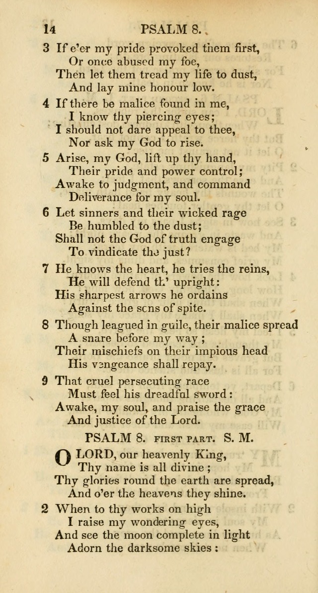 Psalms and Hymns Adapted to Public Worship, and Approved by the General Assembly of the Presbyterian Church in the United States of America page 14