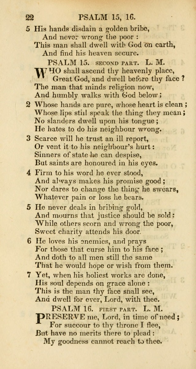 Psalms and Hymns Adapted to Public Worship, and Approved by the General Assembly of the Presbyterian Church in the United States of America page 22