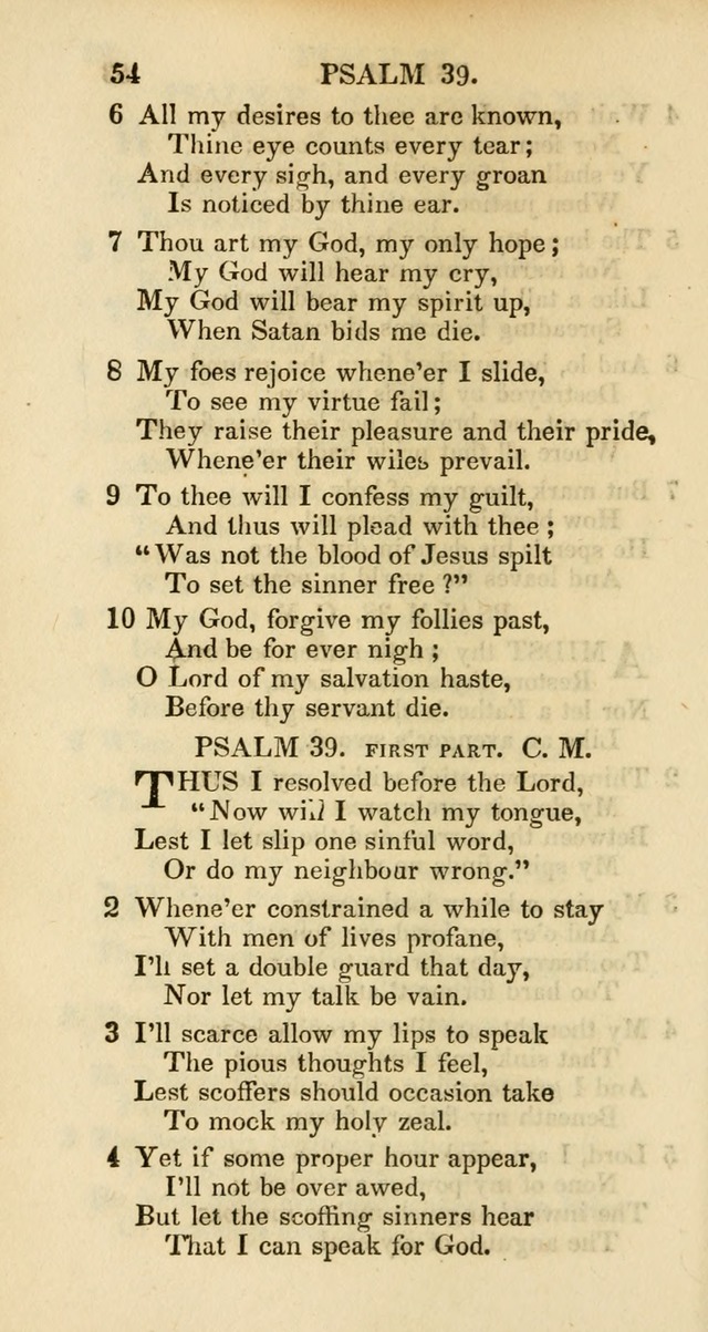 Psalms and Hymns Adapted to Public Worship, and Approved by the General Assembly of the Presbyterian Church in the United States of America page 54