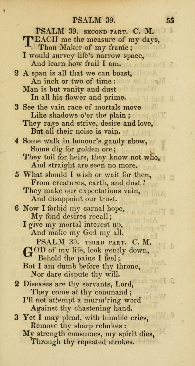 Psalms and Hymns Adapted to Public Worship, and Approved by the General Assembly of the Presbyterian Church in the United States of America page 55
