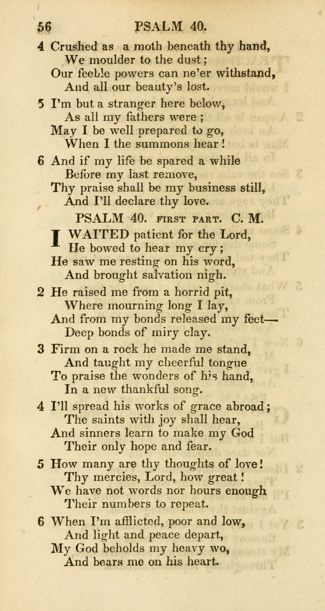 Psalms and Hymns Adapted to Public Worship, and Approved by the General Assembly of the Presbyterian Church in the United States of America page 58