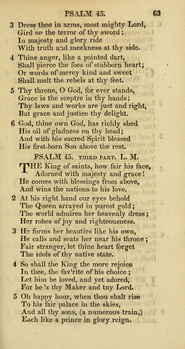 Psalms and Hymns Adapted to Public Worship, and Approved by the General Assembly of the Presbyterian Church in the United States of America page 65