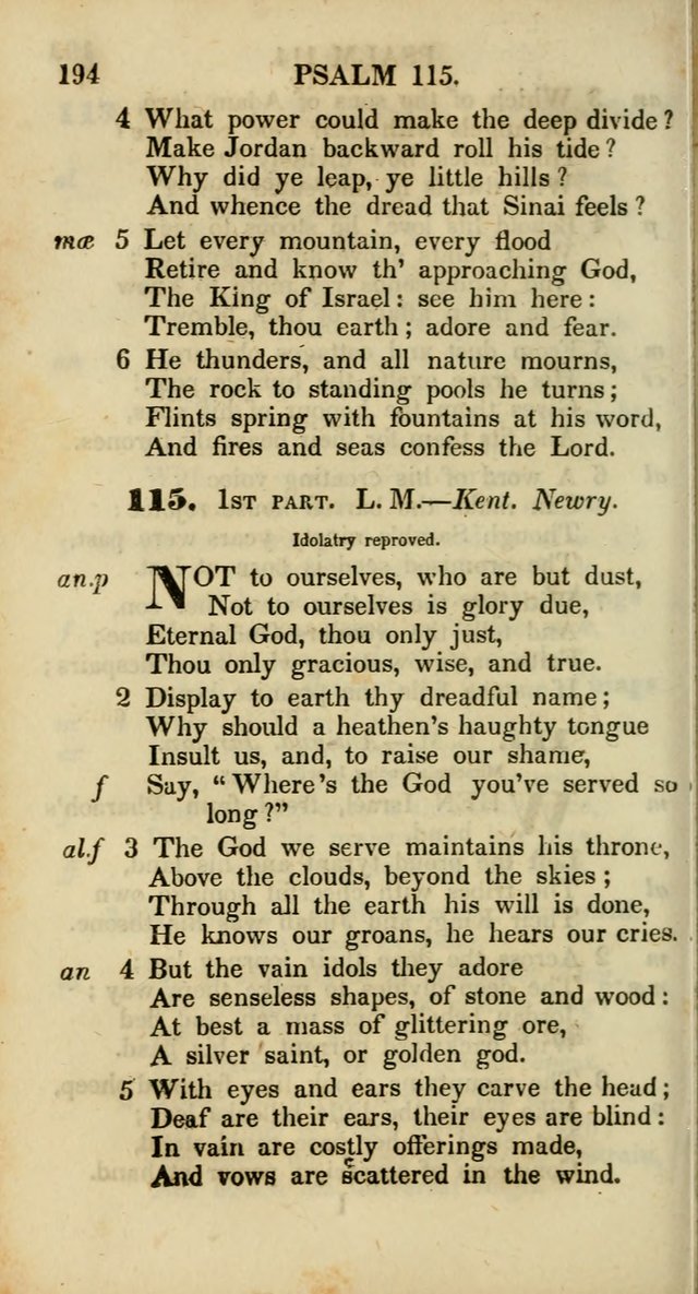 Psalms and Hymns, Adapted to Public Worship: and approved by the General Assembly of the Presbyterian Church in the United States of America: the latter being arranged according to subjects... page 194