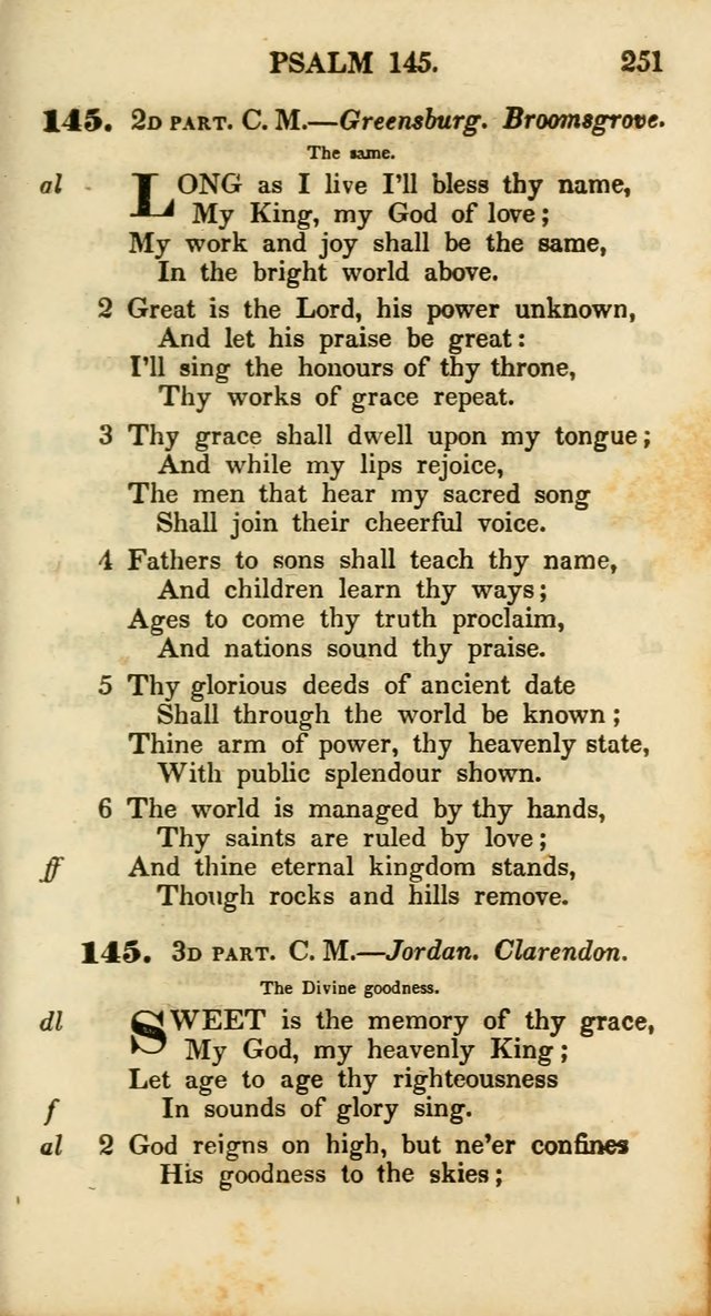 Psalms and Hymns, Adapted to Public Worship: and approved by the General Assembly of the Presbyterian Church in the United States of America: the latter being arranged according to subjects... page 251