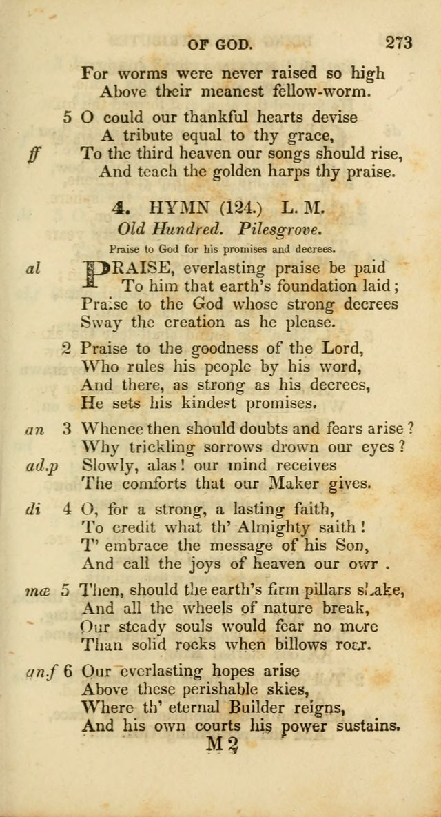 Psalms and Hymns, Adapted to Public Worship: and approved by the General Assembly of the Presbyterian Church in the United States of America: the latter being arranged according to subjects... page 273
