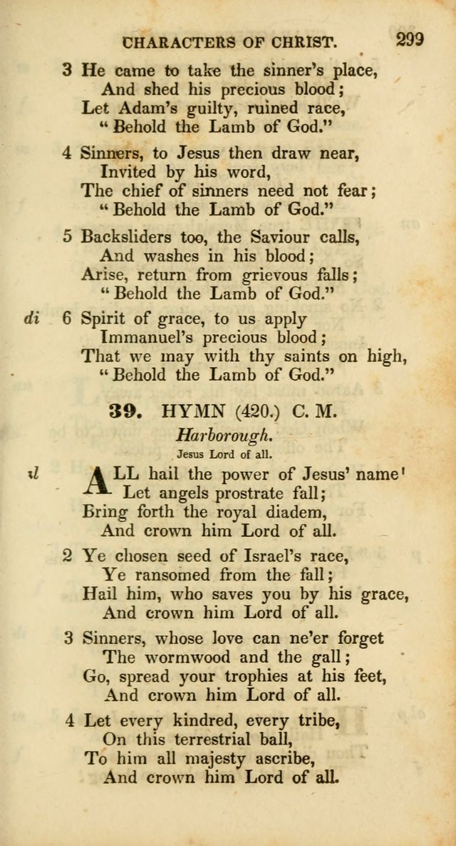 Psalms and Hymns, Adapted to Public Worship: and approved by the General Assembly of the Presbyterian Church in the United States of America: the latter being arranged according to subjects... page 299