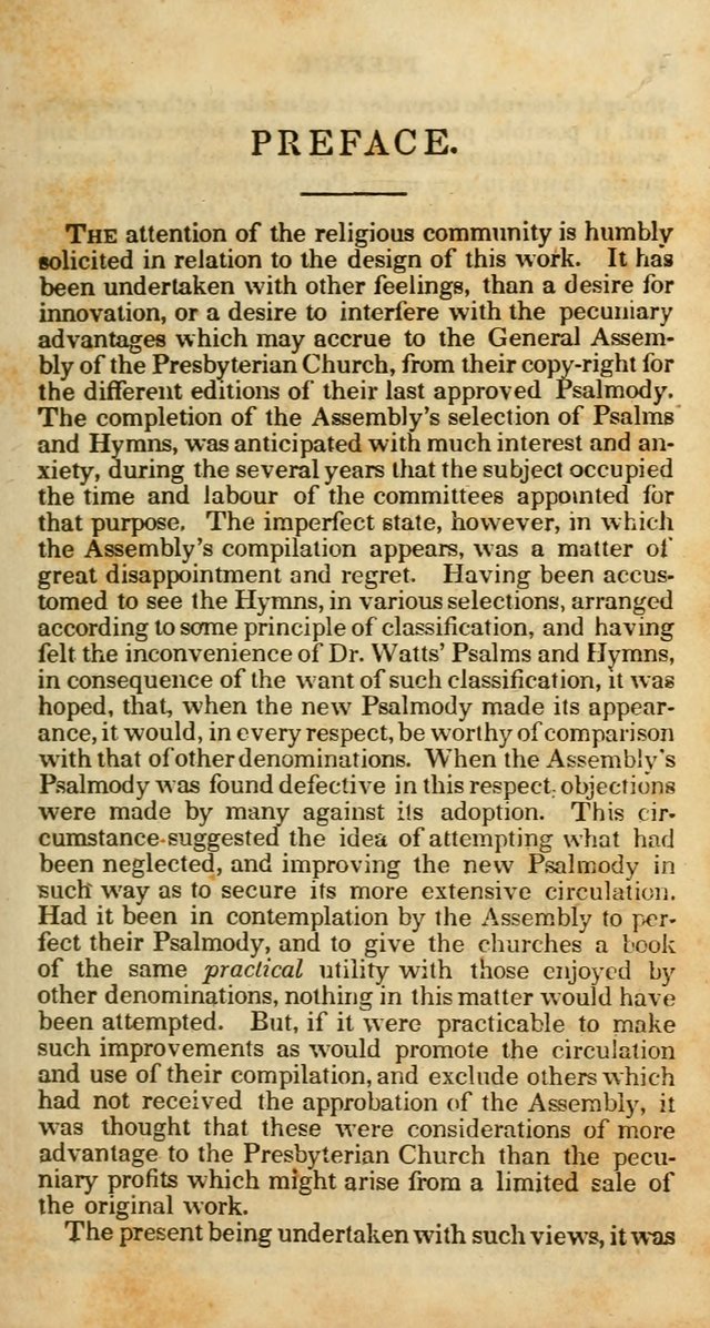 Psalms and Hymns, Adapted to Public Worship: and approved by the General Assembly of the Presbyterian Church in the United States of America: the latter being arranged according to subjects... page 3