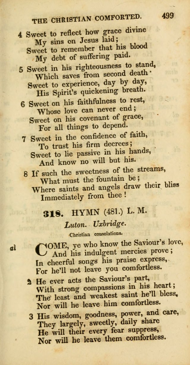 Psalms and Hymns, Adapted to Public Worship: and approved by the General Assembly of the Presbyterian Church in the United States of America: the latter being arranged according to subjects... page 501