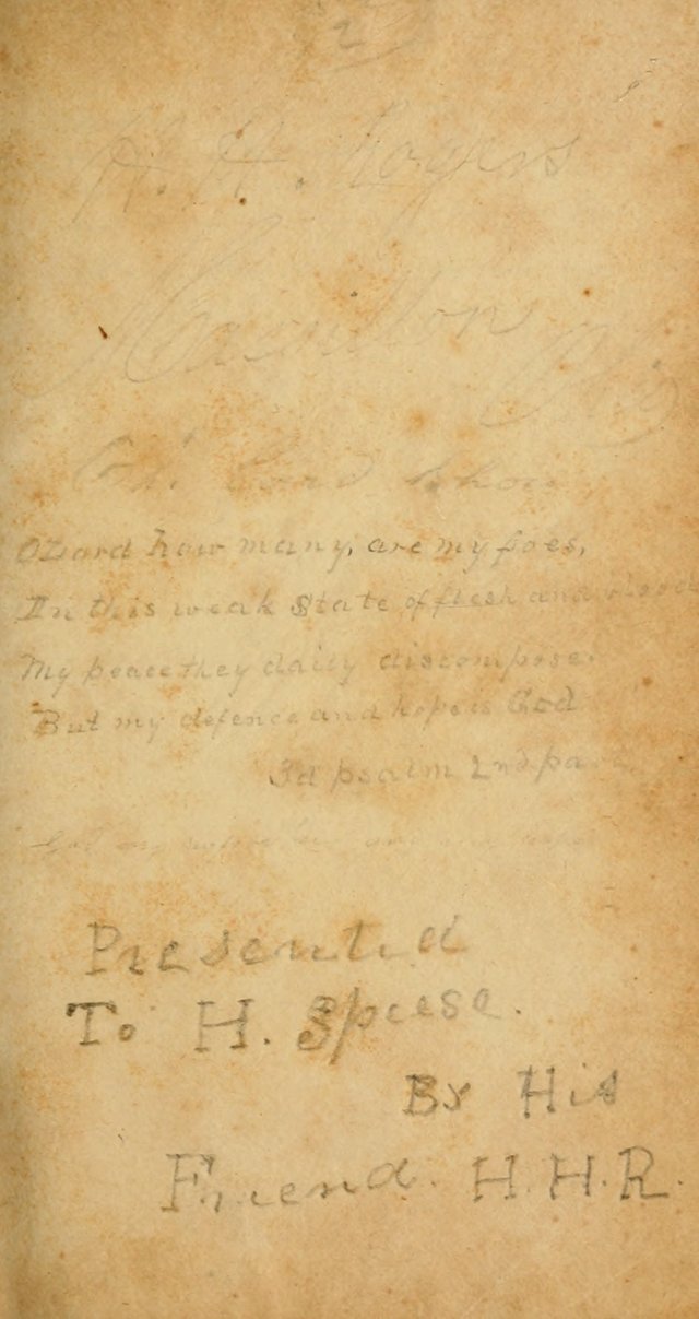 Psalms and Hymns, Adapted to Public Worship: and approved by the General Assembly of the Presbyterian Church in the United States of America: the latter being arranged according to subjects... page v