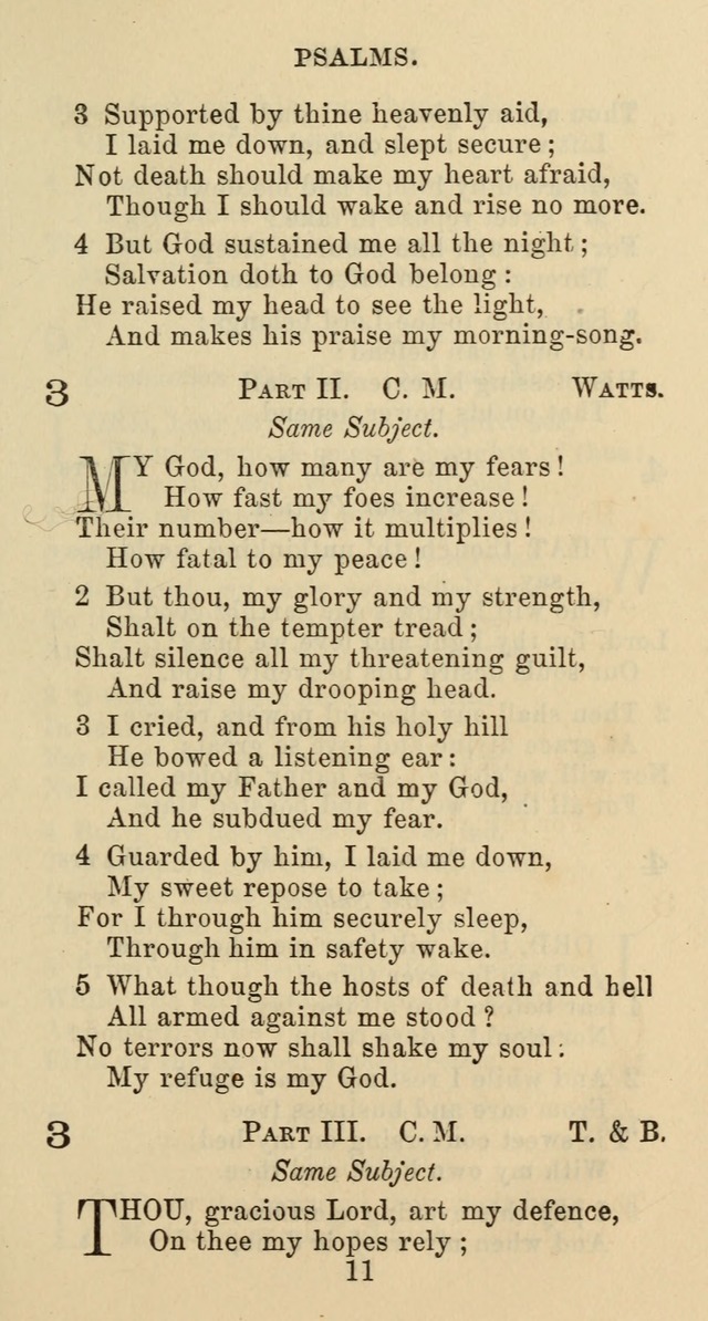 Psalms and Hymns: adapted to social, private and public worship in the Cumberland Presbyterian Chruch page 11