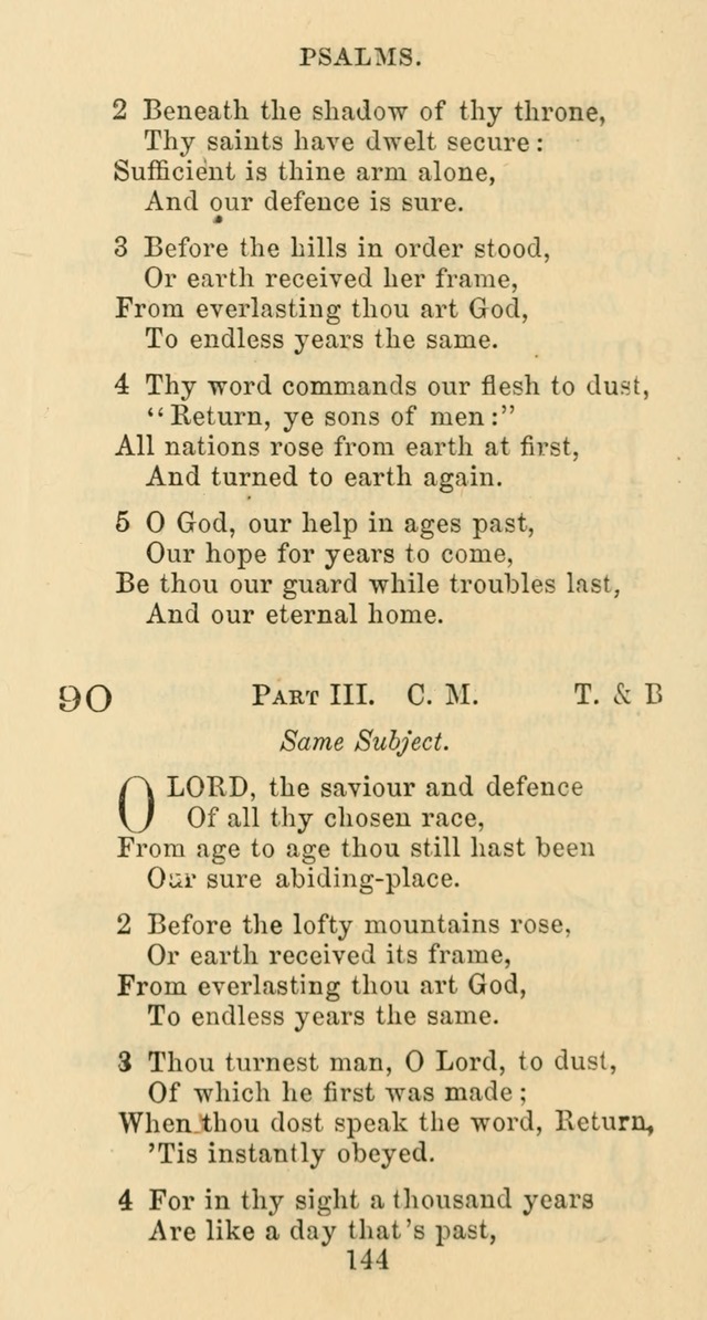 Psalms and Hymns: adapted to social, private and public worship in the Cumberland Presbyterian Chruch page 144