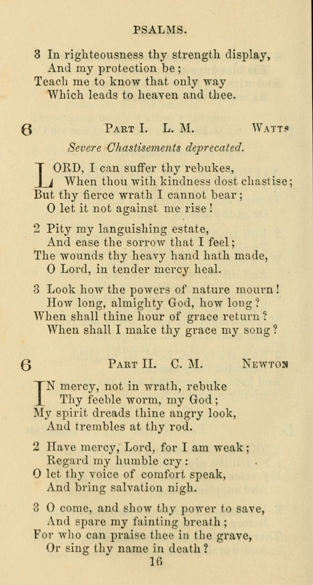 Psalms and Hymns: adapted to social, private and public worship in the Cumberland Presbyterian Chruch page 16