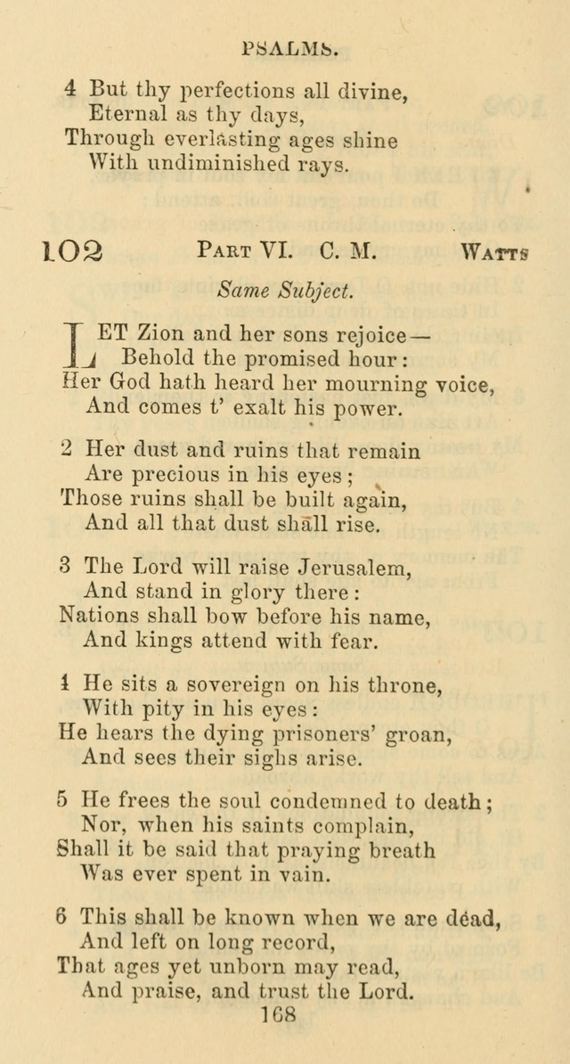 Psalms and Hymns: adapted to social, private and public worship in the Cumberland Presbyterian Chruch page 168