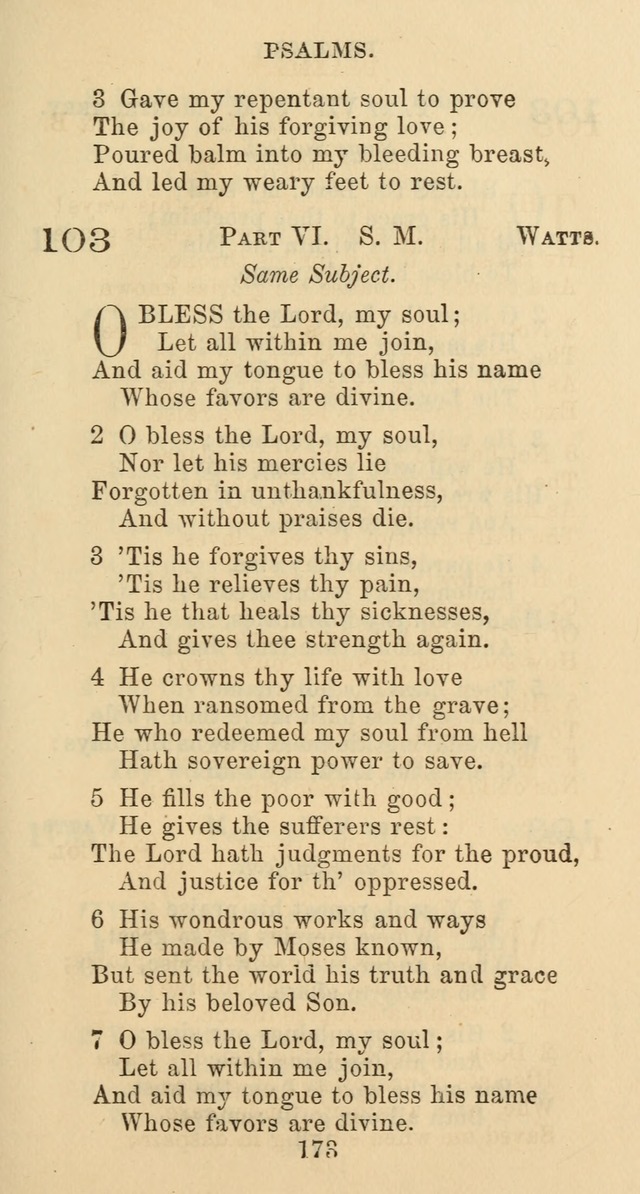 Psalms and Hymns: adapted to social, private and public worship in the Cumberland Presbyterian Chruch page 173