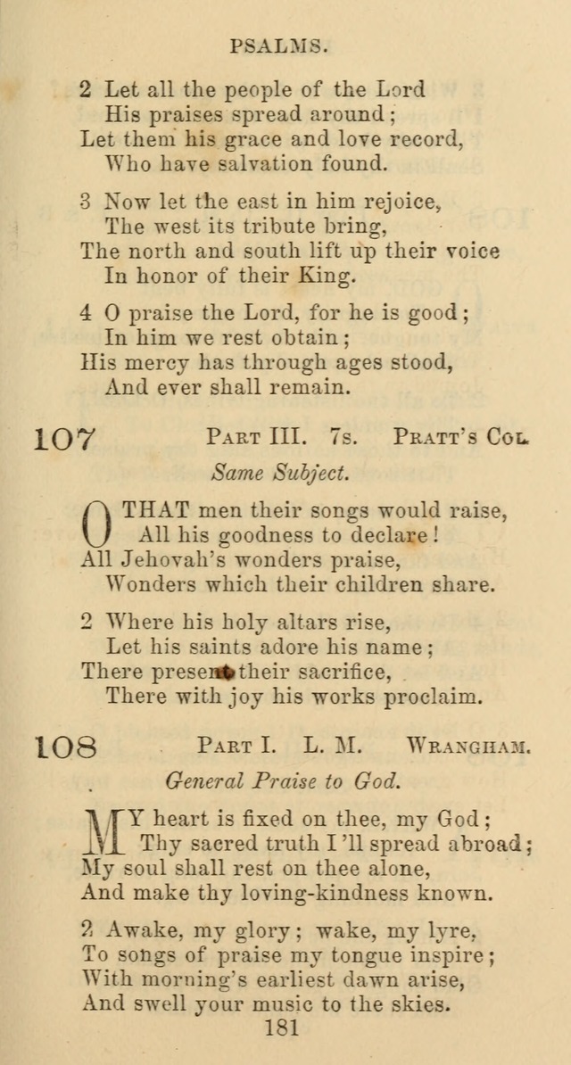 Psalms and Hymns: adapted to social, private and public worship in the Cumberland Presbyterian Chruch page 181