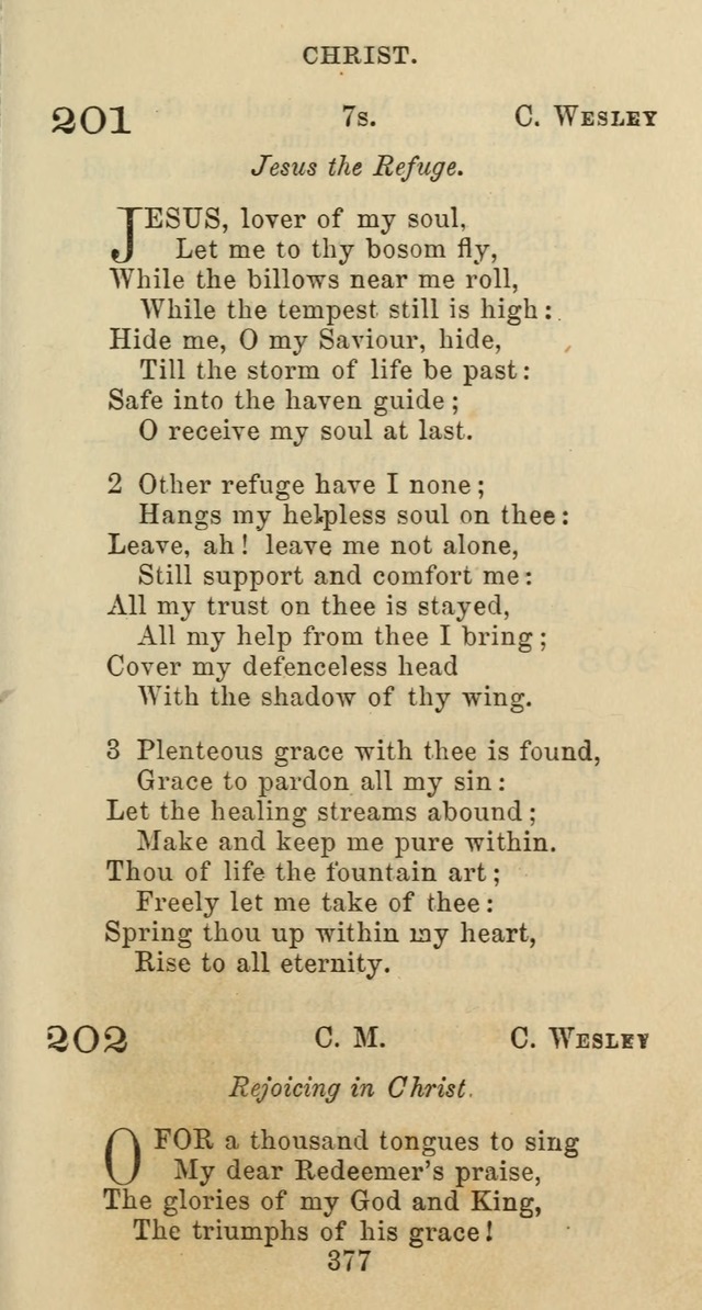 Psalms and Hymns: adapted to social, private and public worship in the Cumberland Presbyterian Chruch page 377