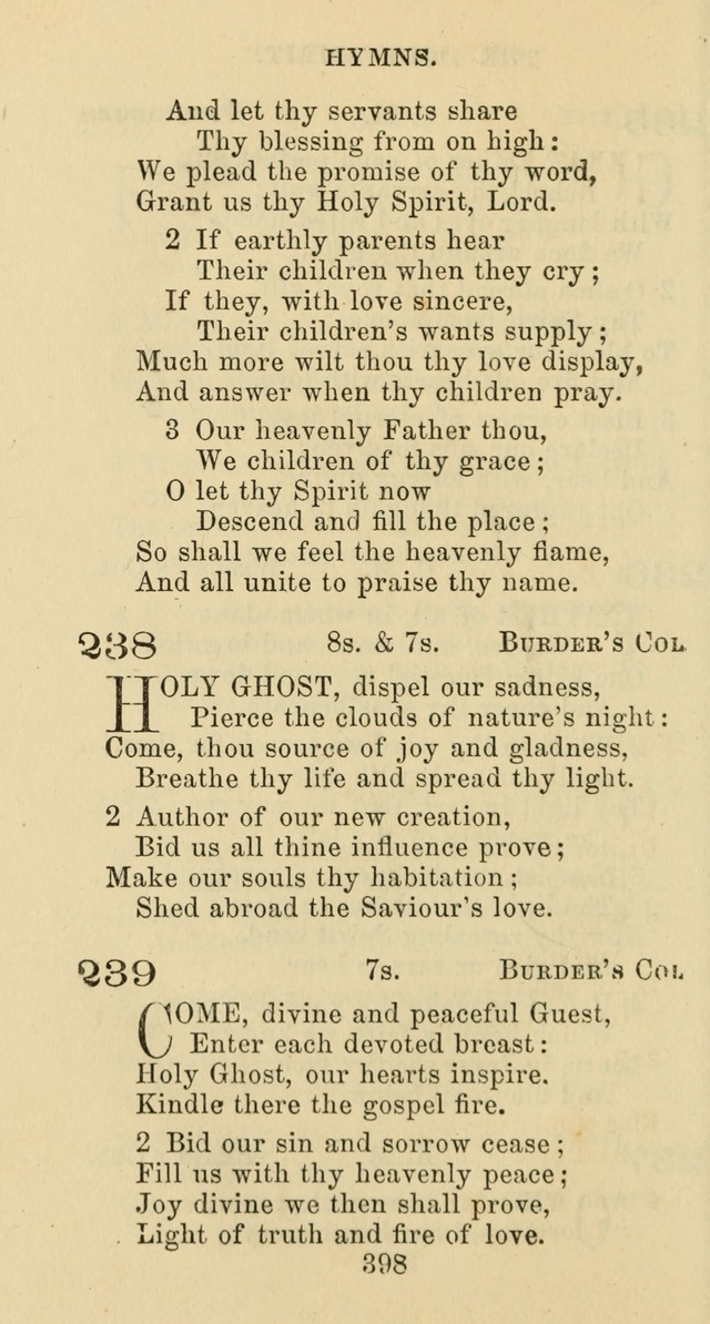 Psalms and Hymns: adapted to social, private and public worship in the Cumberland Presbyterian Chruch page 398