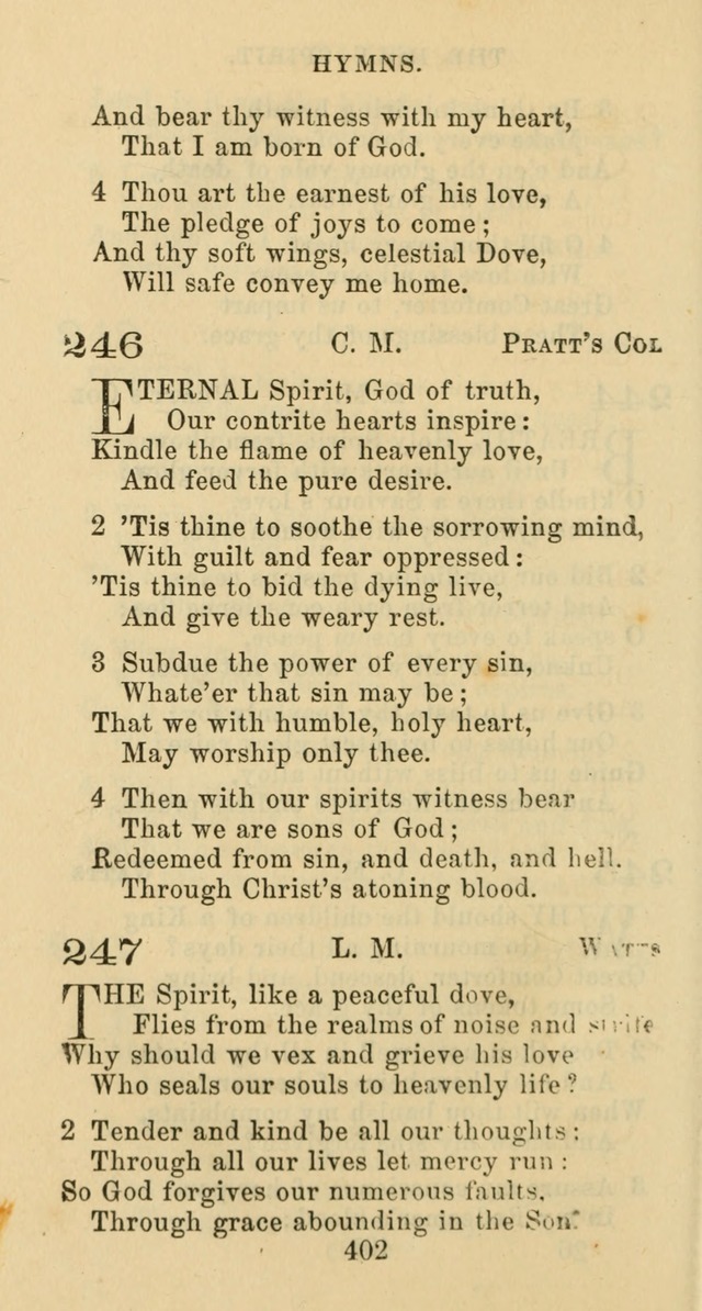 Psalms and Hymns: adapted to social, private and public worship in the Cumberland Presbyterian Chruch page 402
