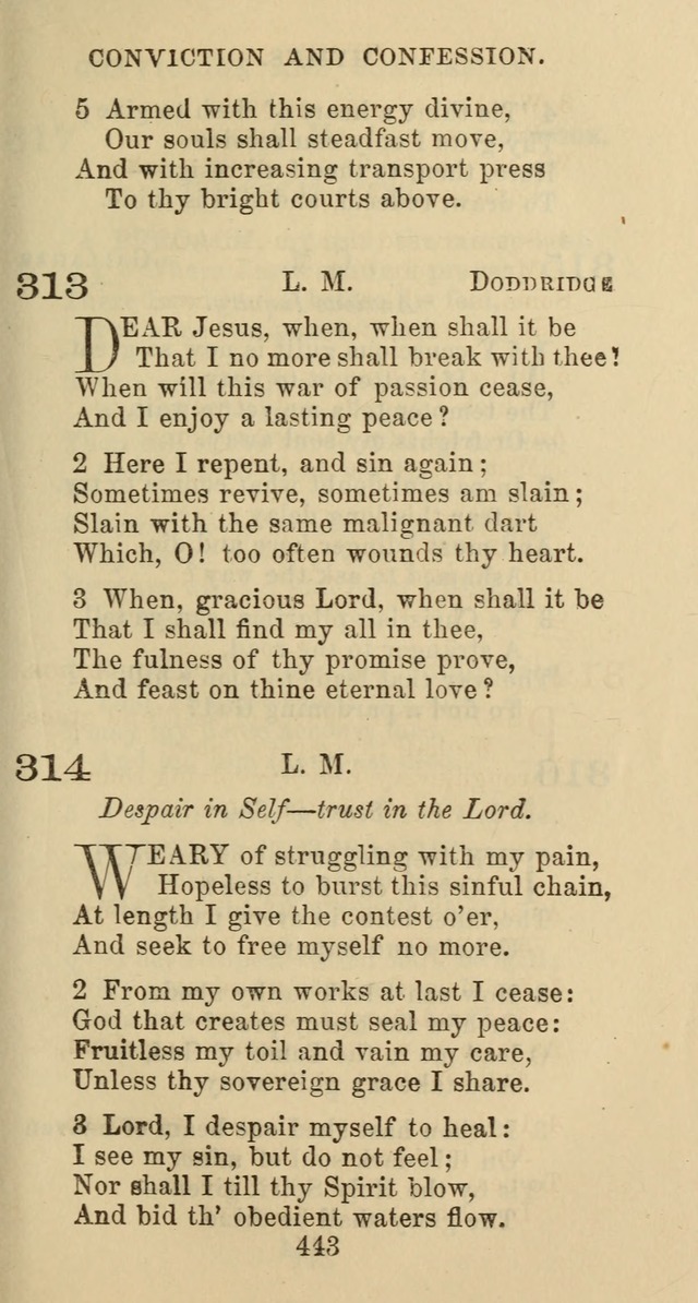 Psalms and Hymns: adapted to social, private and public worship in the Cumberland Presbyterian Chruch page 443