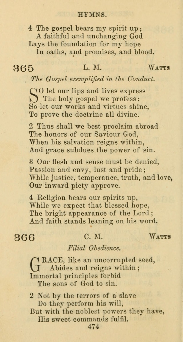 Psalms and Hymns: adapted to social, private and public worship in the Cumberland Presbyterian Chruch page 474