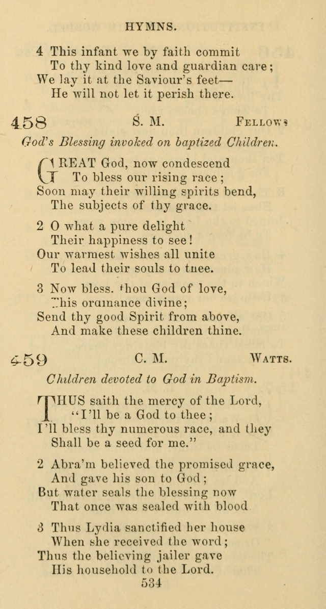 Psalms and Hymns: adapted to social, private and public worship in the Cumberland Presbyterian Chruch page 534
