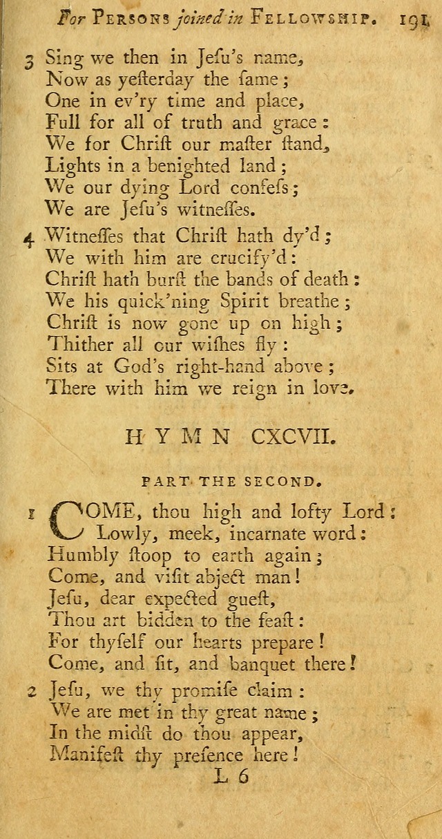 A Pocket hymn book, designed as a constant companion for the pious: collected from various authors page 198