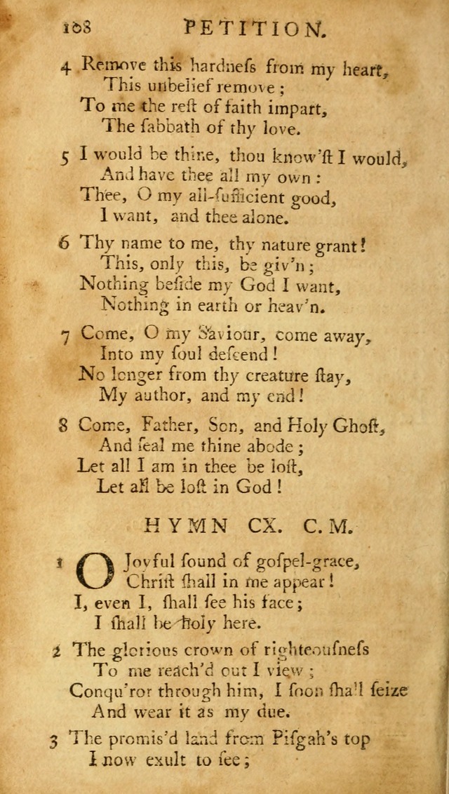 A Pocket hymn-book, designed as a constant companion for the pious: collected from various authors (11th ed.) page 108