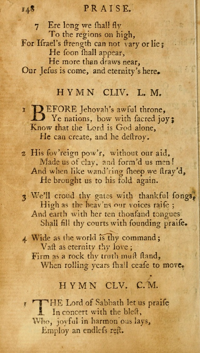 A Pocket hymn-book, designed as a constant companion for the pious: collected from various authors (11th ed.) page 148