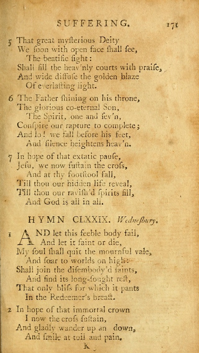 A Pocket hymn-book, designed as a constant companion for the pious: collected from various authors (11th ed.) page 171