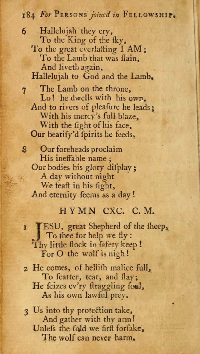 A Pocket hymn-book, designed as a constant companion for the pious: collected from various authors (11th ed.) page 184