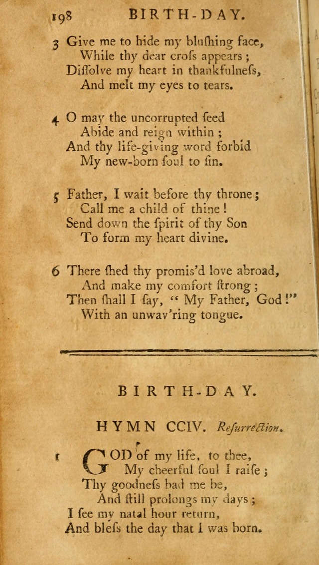 A Pocket hymn-book, designed as a constant companion for the pious: collected from various authors (11th ed.) page 198