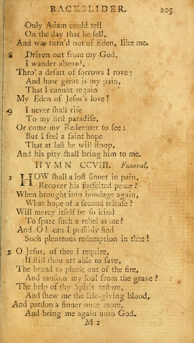 A Pocket hymn-book, designed as a constant companion for the pious: collected from various authors (11th ed.) page 205