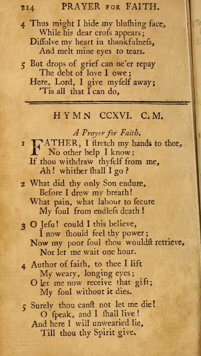 A Pocket hymn-book, designed as a constant companion for the pious: collected from various authors (11th ed.) page 214