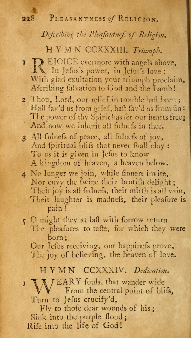 A Pocket hymn-book, designed as a constant companion for the pious: collected from various authors (11th ed.) page 228