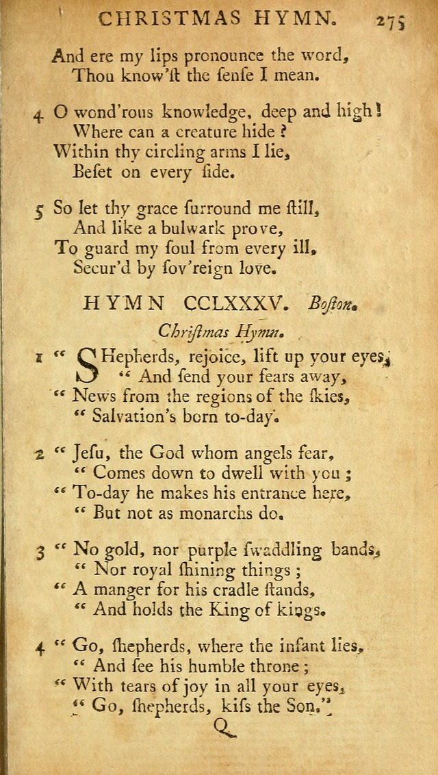 A Pocket hymn-book, designed as a constant companion for the pious: collected from various authors (11th ed.) page 275