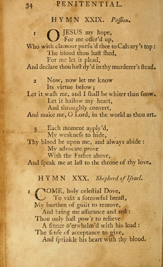 A Pocket hymn-book, designed as a constant companion for the pious: collected from various authors (11th ed.) page 34
