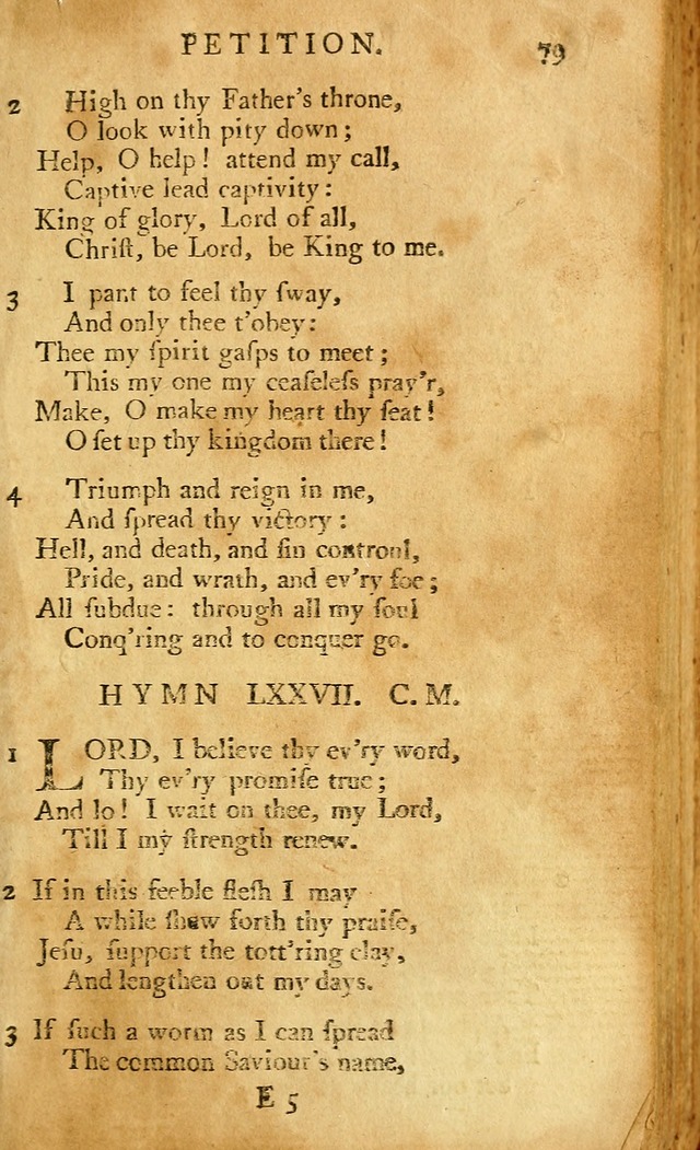 A Pocket hymn-book, designed as a constant companion for the pious: collected from various authors (11th ed.) page 79