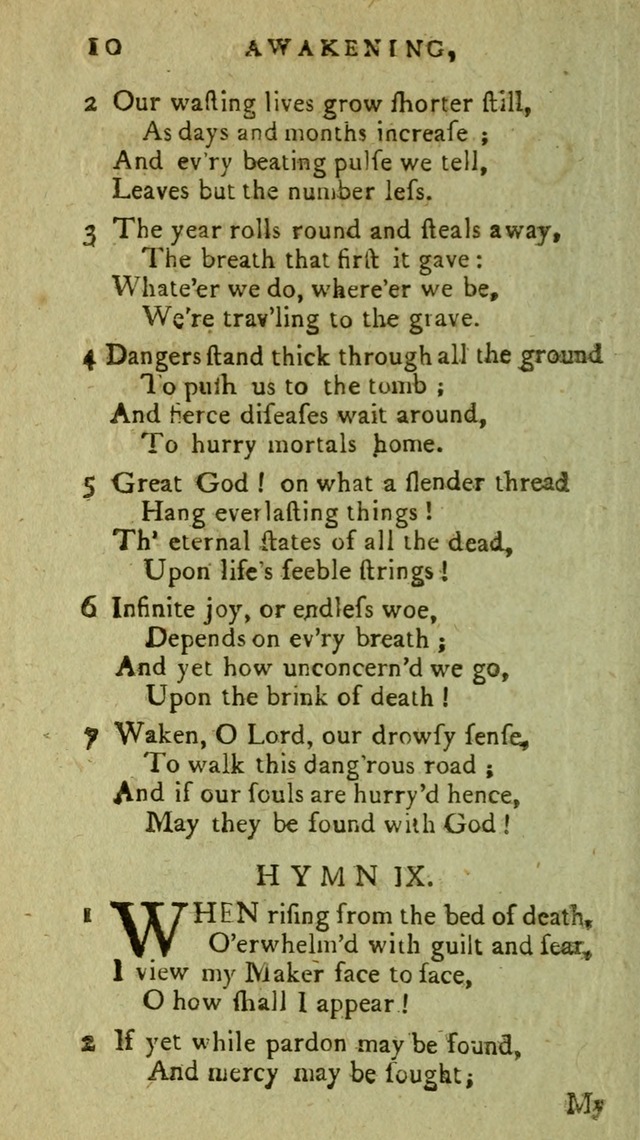 A Pocket Hymn Book: designed as a constant companion for the pious, collected from various authors (9th ed.) page 10