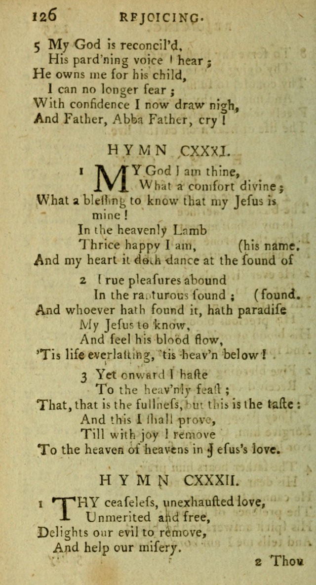 A Pocket Hymn Book: designed as a constant companion for the pious, collected from various authors (9th ed.) page 126